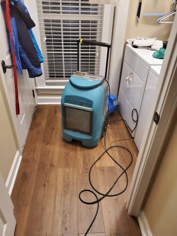 Commercial dehumidifier deployed for Flood Damage Cleanup in Redding